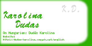 karolina dudas business card