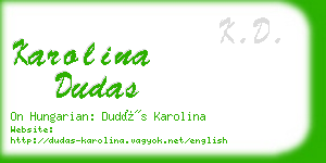 karolina dudas business card